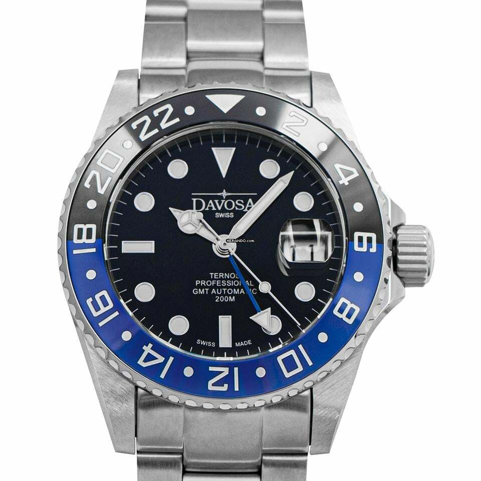 Davosa 16157145 - Automatic Black Dial Stainless Steel Men's Watch </h1>