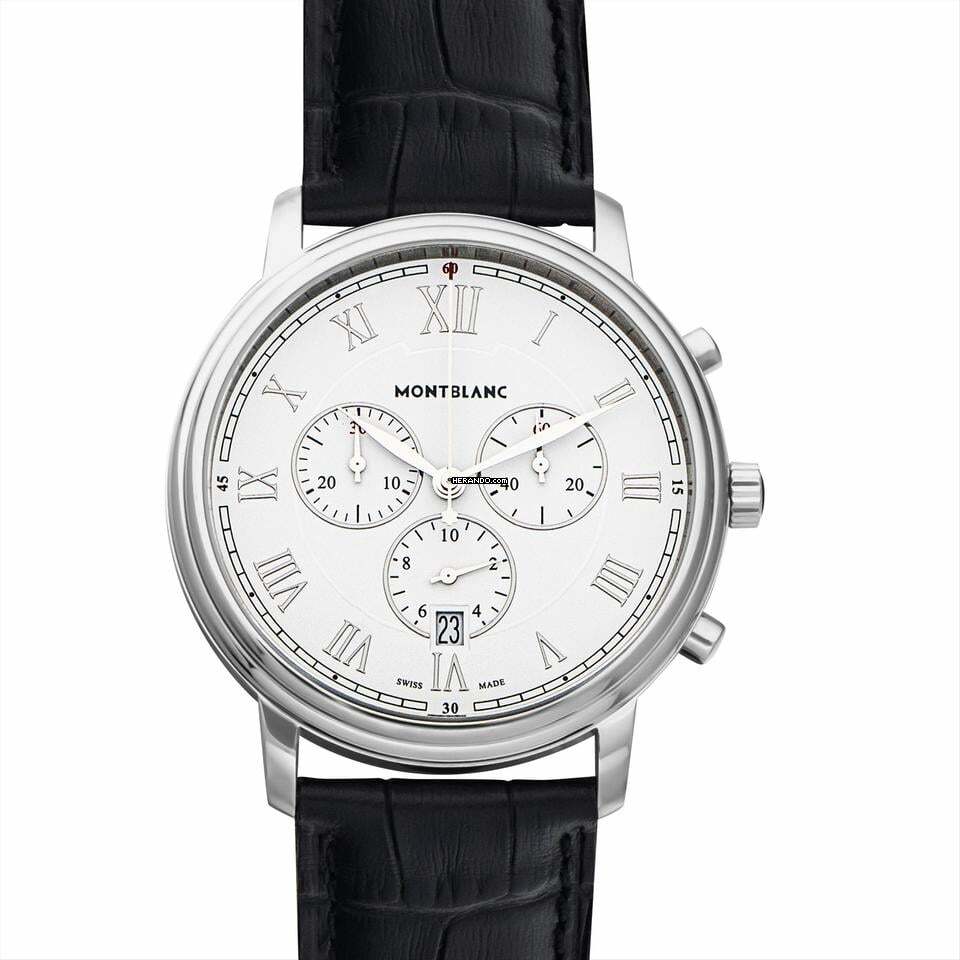 Montblanc Tradition 114339 - Tradition Quartz Silver-tone Dial Stainless Steel Men's Watch </h1>