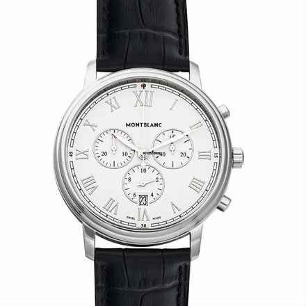  Montblanc Tradition 114339 - Tradition Quartz Silver-tone Dial Stainless Steel Men's Watch </h1> 