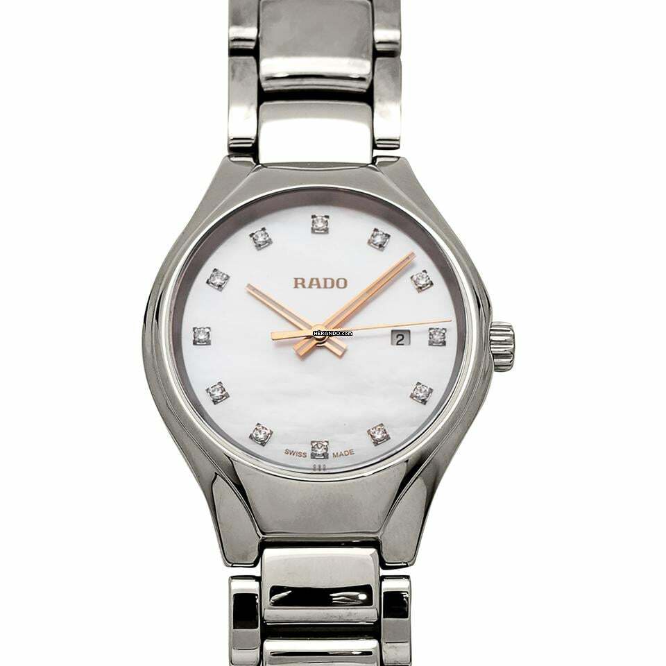 Rado True R27060902 - True Quartz Mother of pearl Dial Ceramic Ladies Watch </h1>