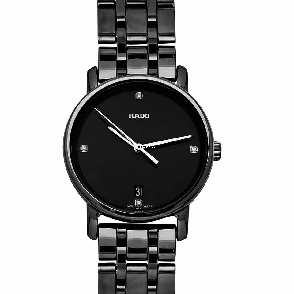 Rado DiaMaster R14063717 - Diamaster Quartz Black Dial Ceramic Ladies Watch </h1>