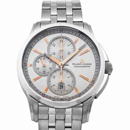  Maurice Lacroix Pontos Chronographe PT6188-SS002-131 - Pontos Automatic Silver-tone Dial Stainless Steel Men's Watch </h1> 
