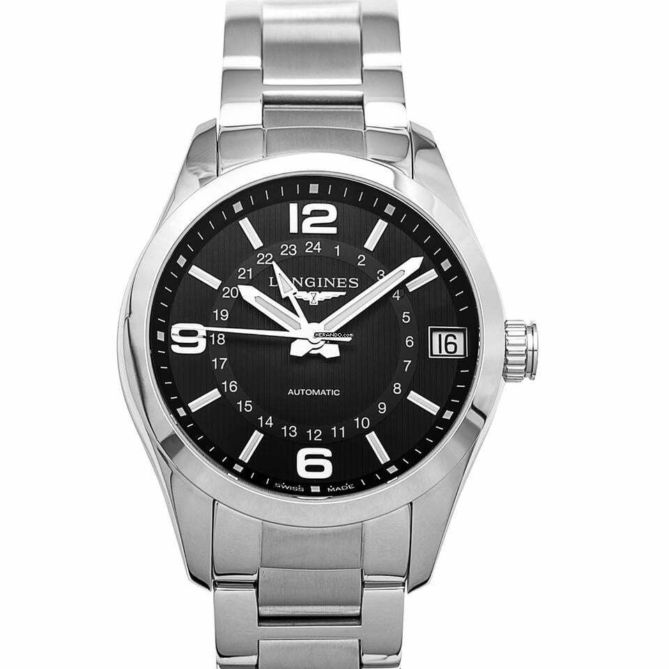 Longines Conquest Classic L27994566 - Conquest Automatic Black Dial Stainless Steel Men's Watch </h1>