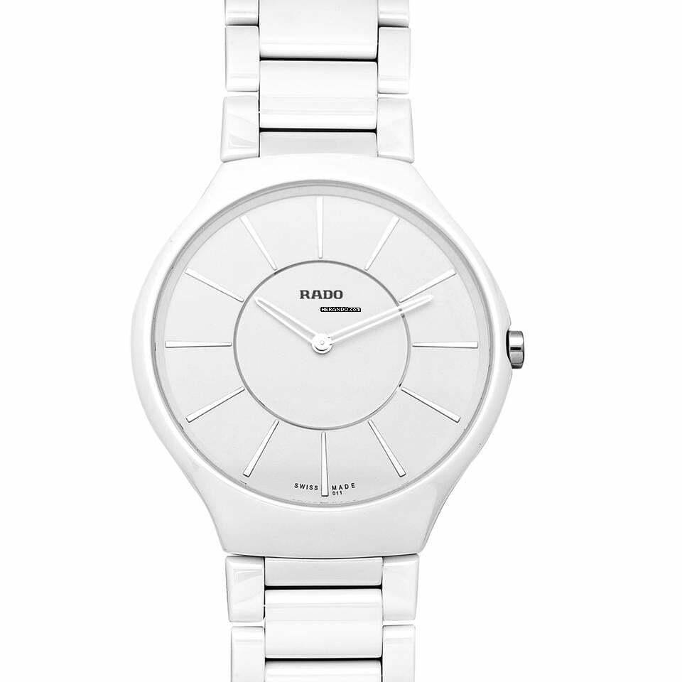 Rado True Thinline R27957112 - True Quartz White Dial Ceramic Unisex Watch </h1>