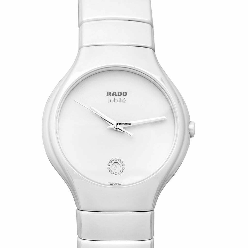 Rado True R27695722 - True Quartz White Dial Ceramic Men's Watch </h1>