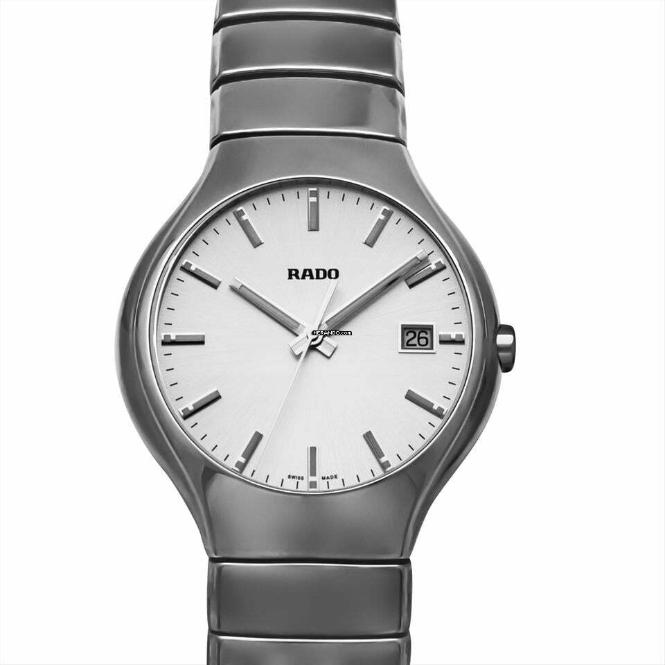 Rado True R27654122 - True Quartz Silver Dial Ceramic Men's Watch </h1>