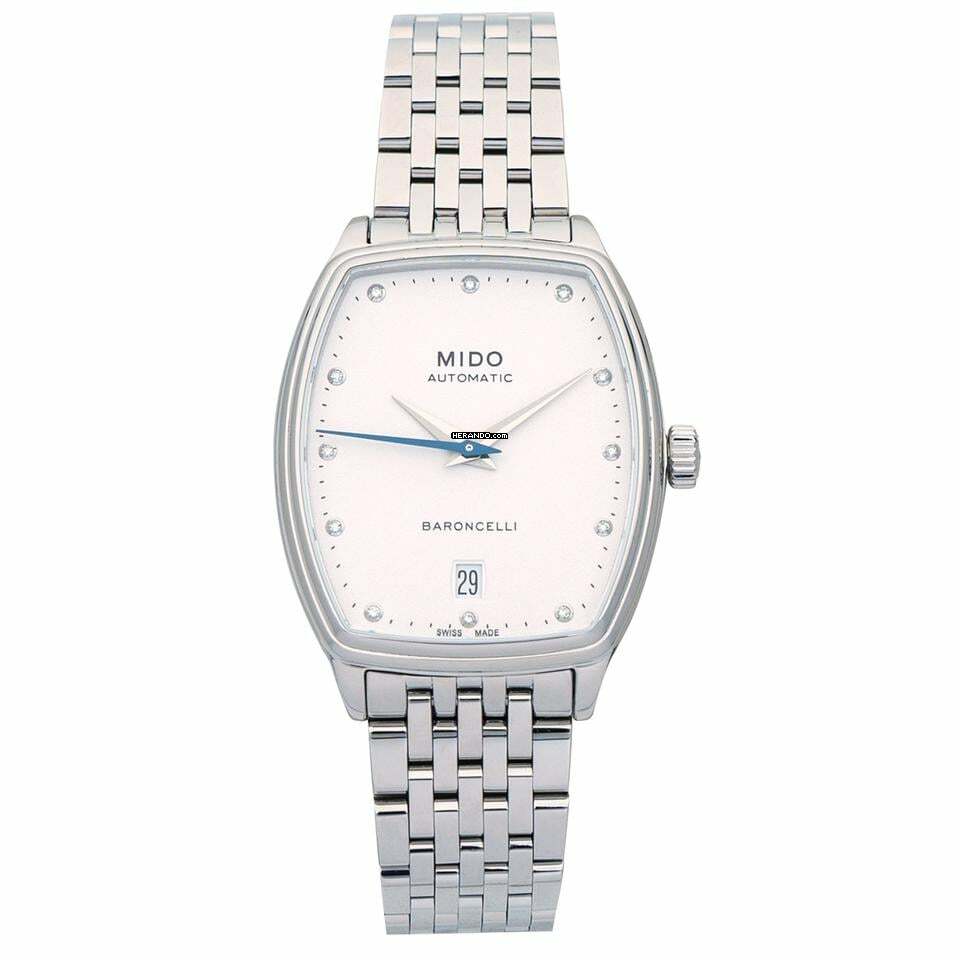 Mido Baroncelli III M041.307.11.016.00 - Baroncelli III Automatic White Dial Stainless Steel Ladies Watch </h1>