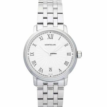  Montblanc Tradition 112636 - Tradition Quartz White Dial Stainless Steel Men's Watch </h1> 