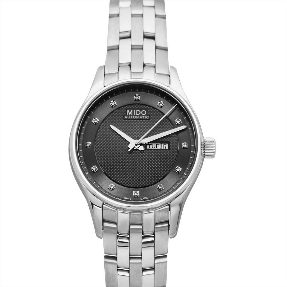Mido Belluna M001.230.11.066.91 - Belluna Automatic Black Dial Stainless Steel Ladies Watch </h1>