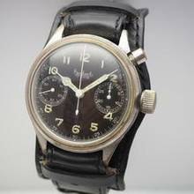 Thumbnail von Hanhart Vintage Monopusher Eindrücker Chronograph WW2 Cal.40/50 </h1>