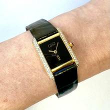 Thumbnail von Cartier Tank Quartz 21mm Goldplated Silver 0.65TCW Diamond Watch </h1>