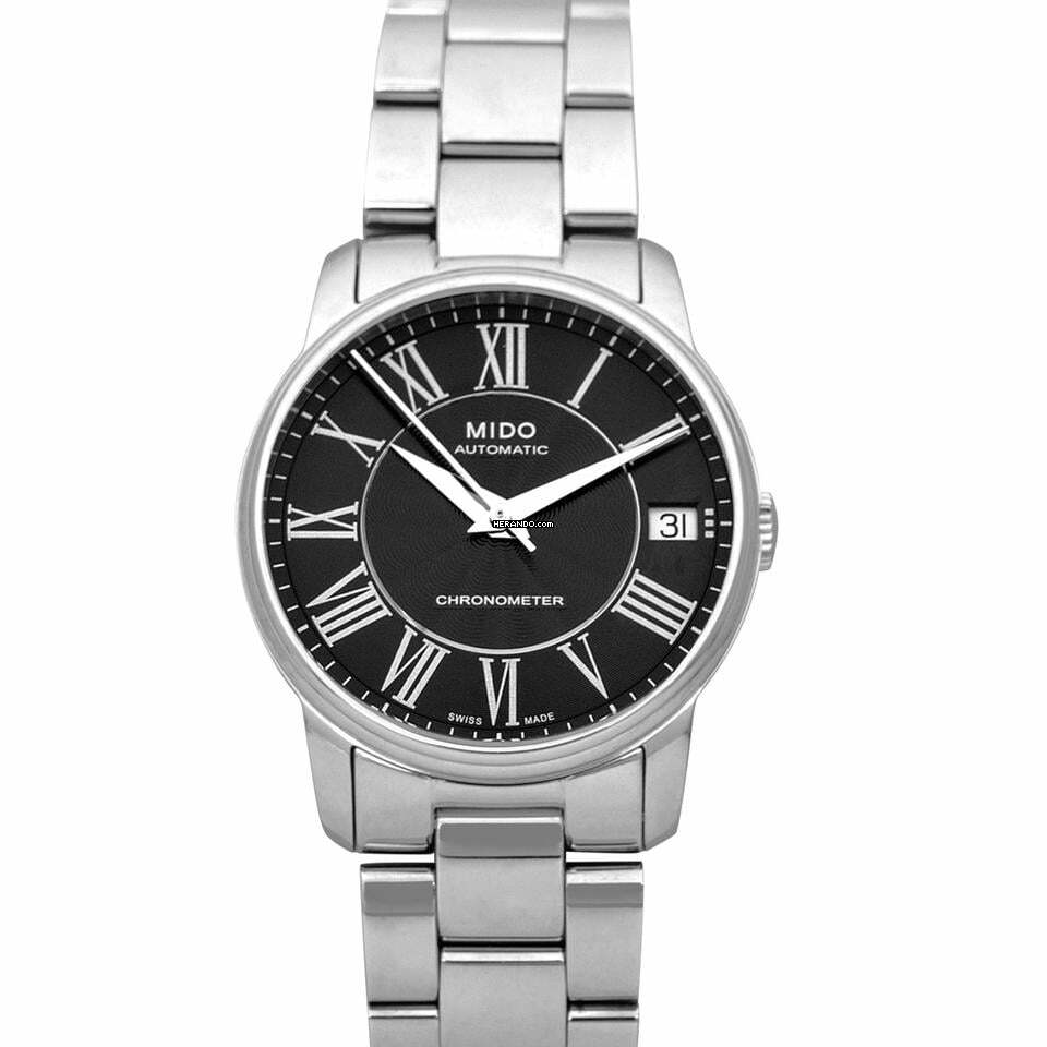 Mido Baroncelli III M010.208.11.053.00 - Baroncelli III Automatic Black Dial Stainless Steel Ladies Watch </h1>