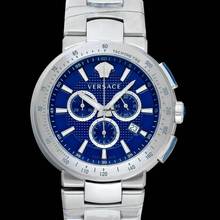 Thumbnail von Versace VFG120015 - Quartz Blue Dial Stainless Steel Men's Watch </h1>