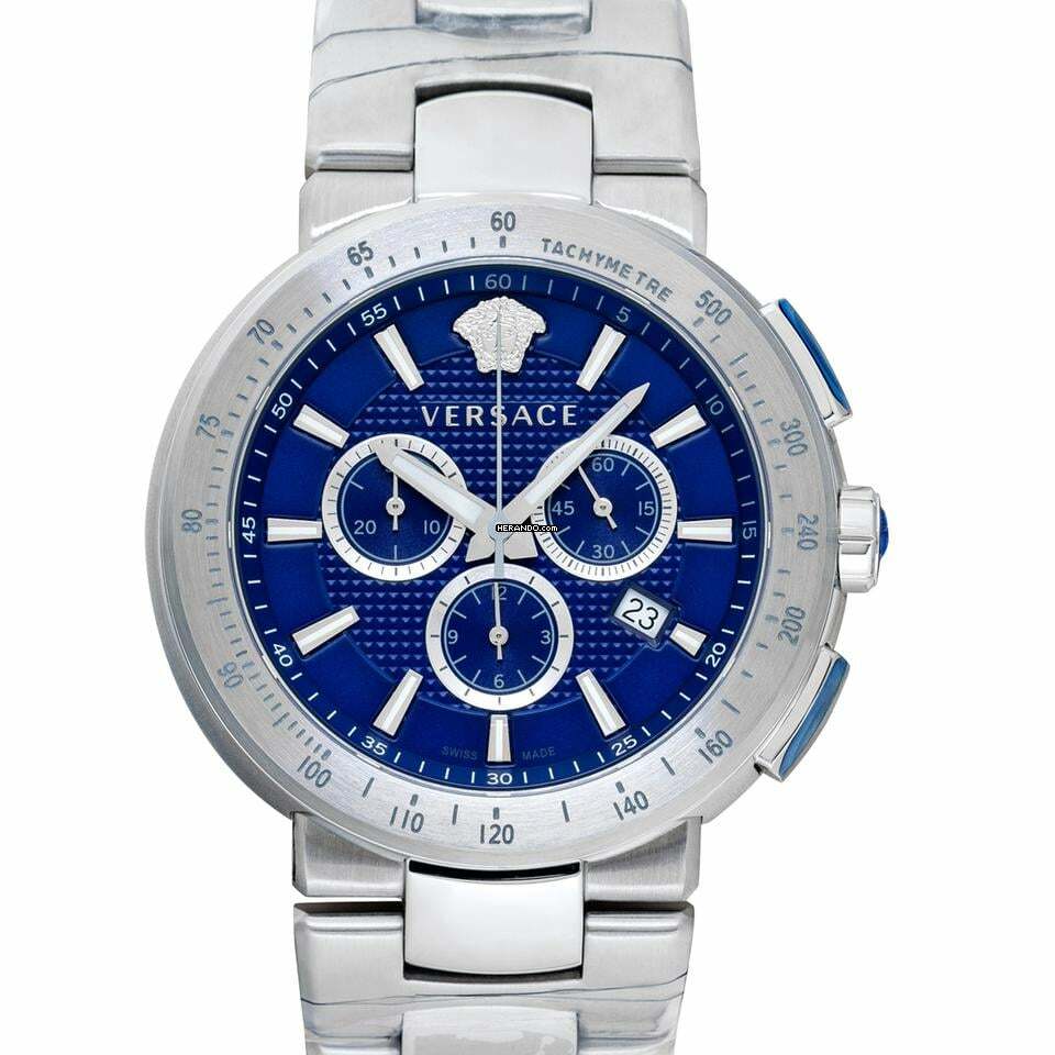 Versace VFG120015 - Quartz Blue Dial Stainless Steel Men's Watch </h1>