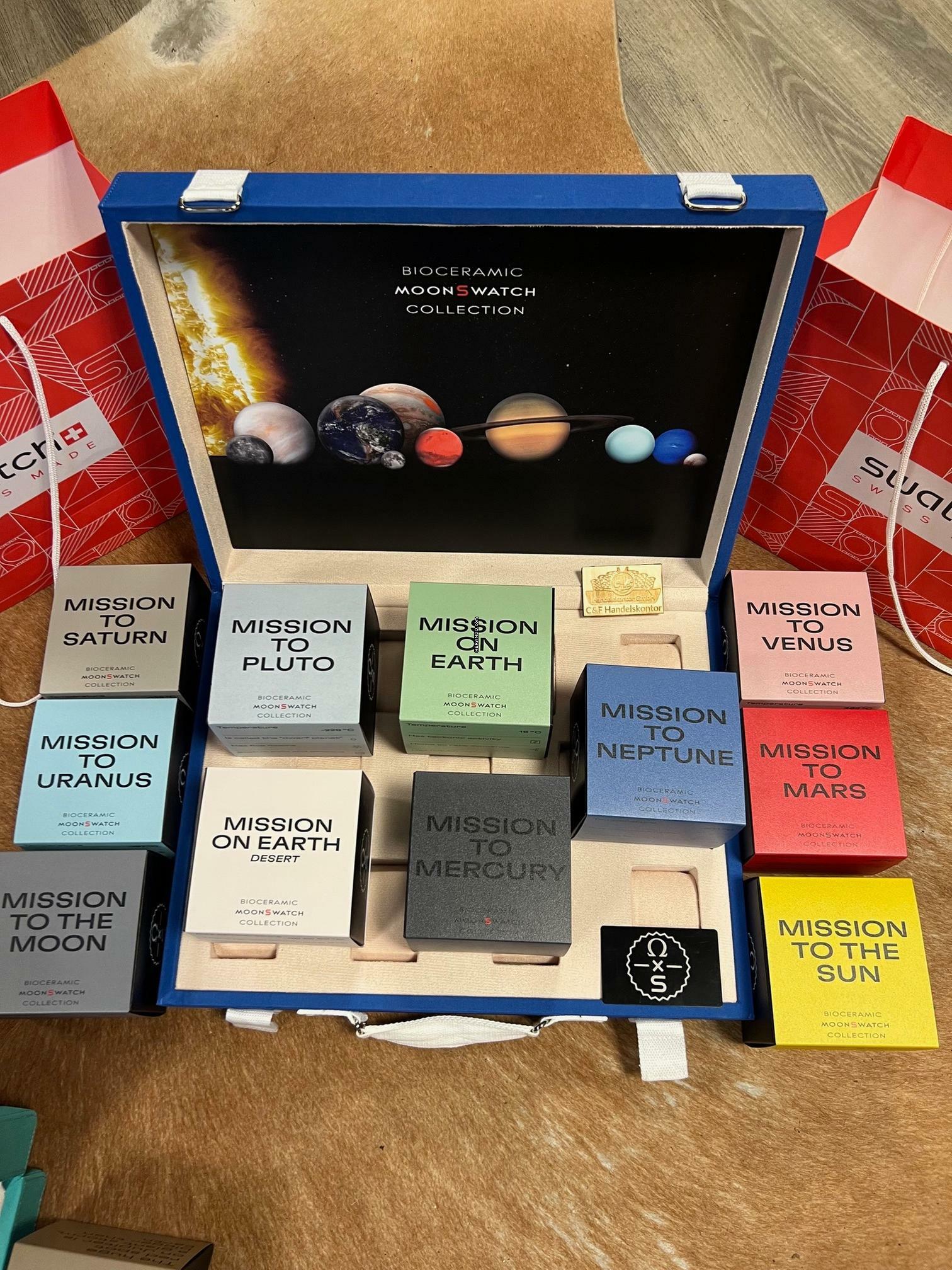 Swatch Moonswatch SO33M100 Moonswatch Collection mit original Verkaufskoffer NEU </h1>