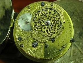 Thumbnail von Geo Ellison London Kutscheruhr Spindeluhr Mit Schnecke & Kette </h1>