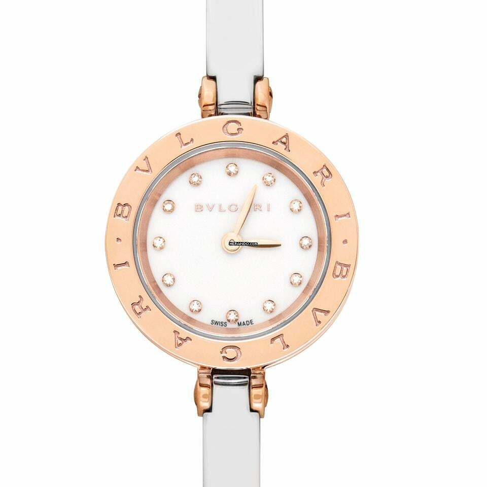Bulgari B.Zero1 102418 - B.Zero1 Quartz White Dial 18kt Rose Gold Ladies Watch </h1>