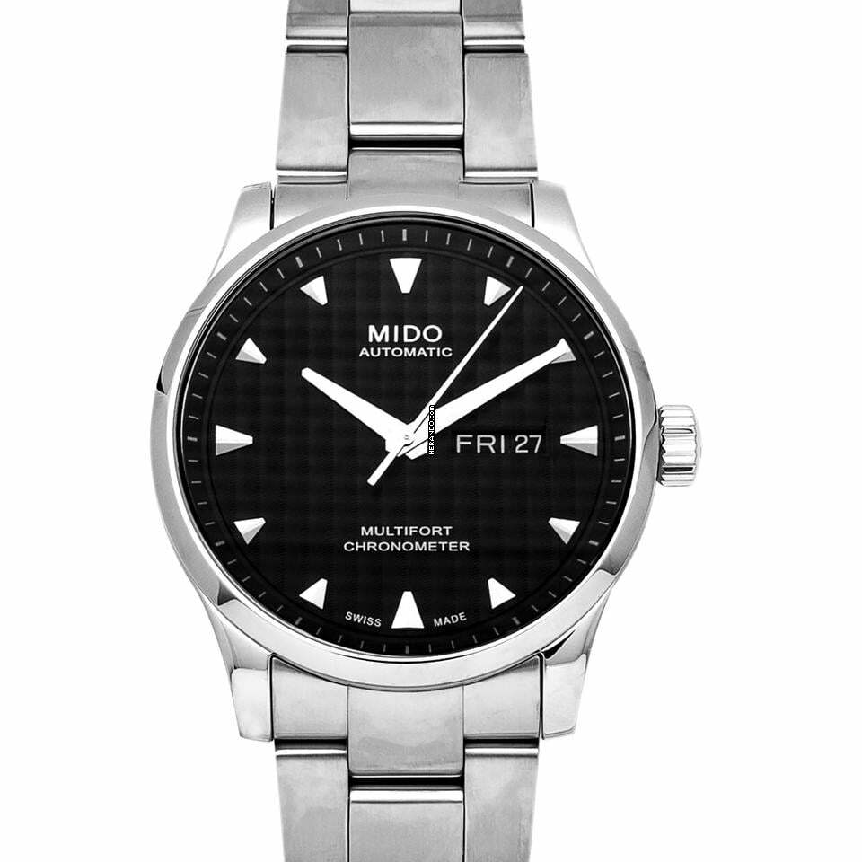 Mido Multifort M005.431.11.441.00 - Multifort Automatic Black Dial Stainless Steel Men's Watch </h1>