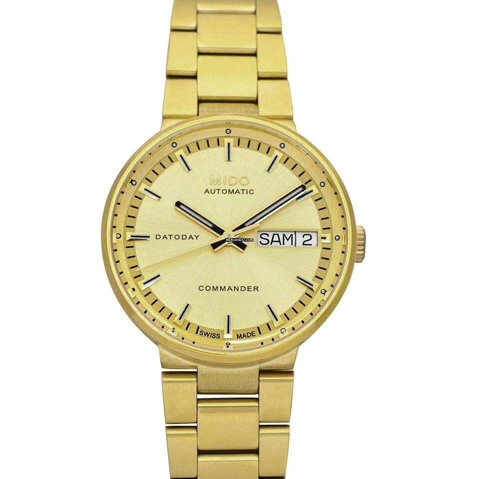 Mido Commander M014.230.33.021.00 - Commander II Automatic Gold-tone Dial Stainless Steel Ladies Watch </h1>