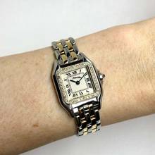 Thumbnail von Cartier Panthère Quartz 23mm 2 Row Gold 0.33TCW Diamond Watch </h1>