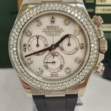 Thumbnail von Rolex Daytona Ouro Branco & Diamantes & Madrepérola Factory 40mm Completo