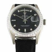 Thumbnail von Rolex Day-Date 36 Black Factory Diamonds Ref.18049 </h1>