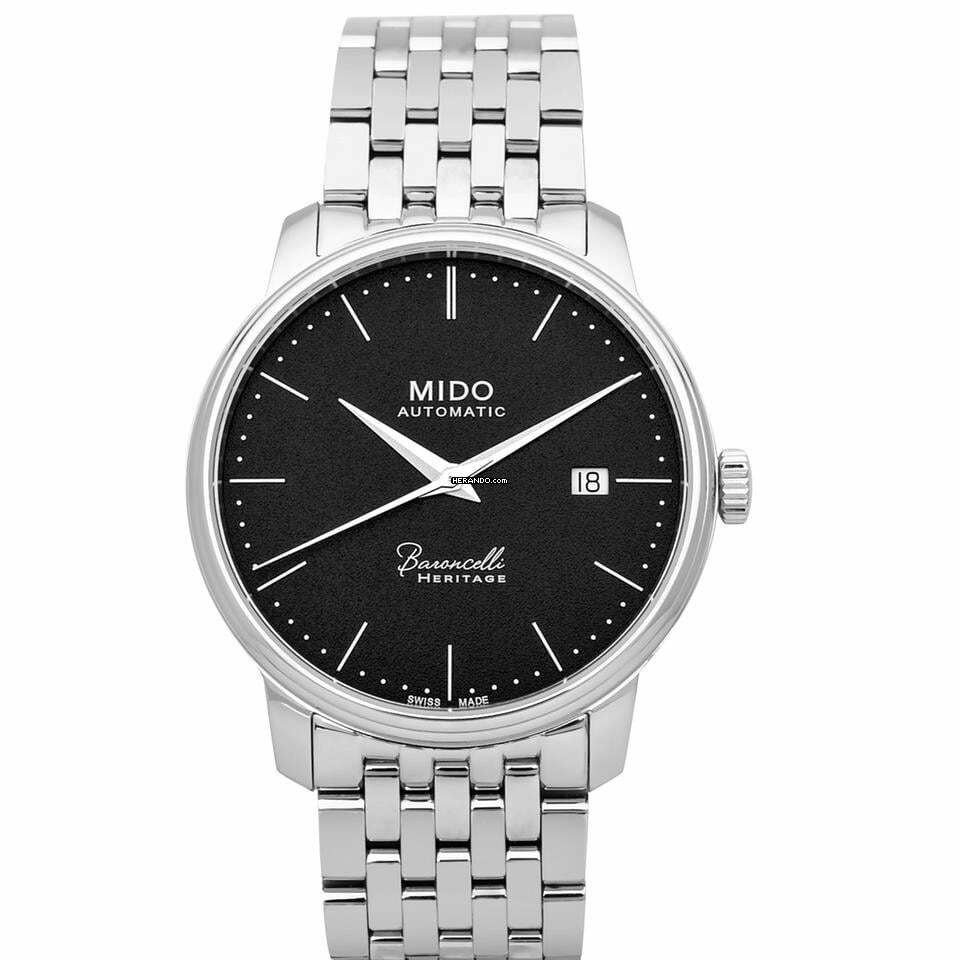 Mido Baroncelli III M027.407.11.050.00 - Baroncelli III Automatic Black Dial Stainless Steel Men's Watch </h1>