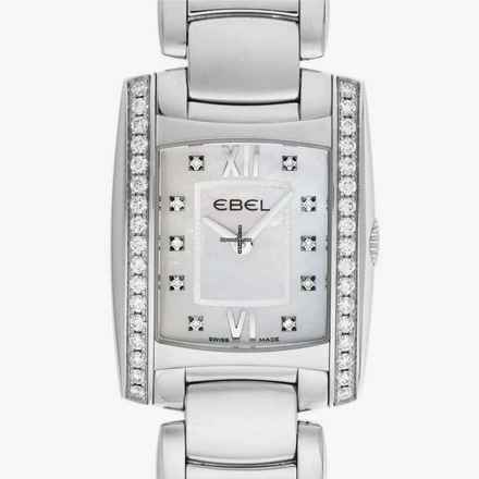  Ebel Brasilia Quartz 23mm Steel 1TCW Diamond Watch </h1> 