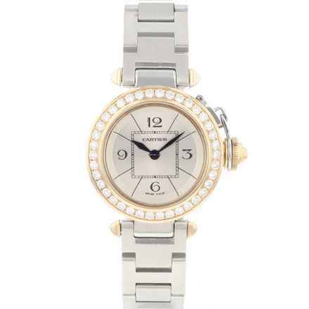  Cartier Pasha Miss Pasha Diamonds Steel-Rosegold 27MM </h1> 