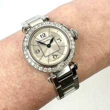 Thumbnail von Cartier Pasha Quartz 26mm Steel 1.36TCW DIAMOND Watch </h1>