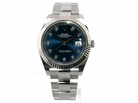  Rolex Datejust 41 Edelstahl Weißgold 126334 Blau Diamant </h1> 