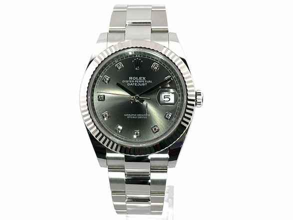  Rolex Datejust 41 Edelstahl Weißgold 126334 Rhodium Diamant </h1> 