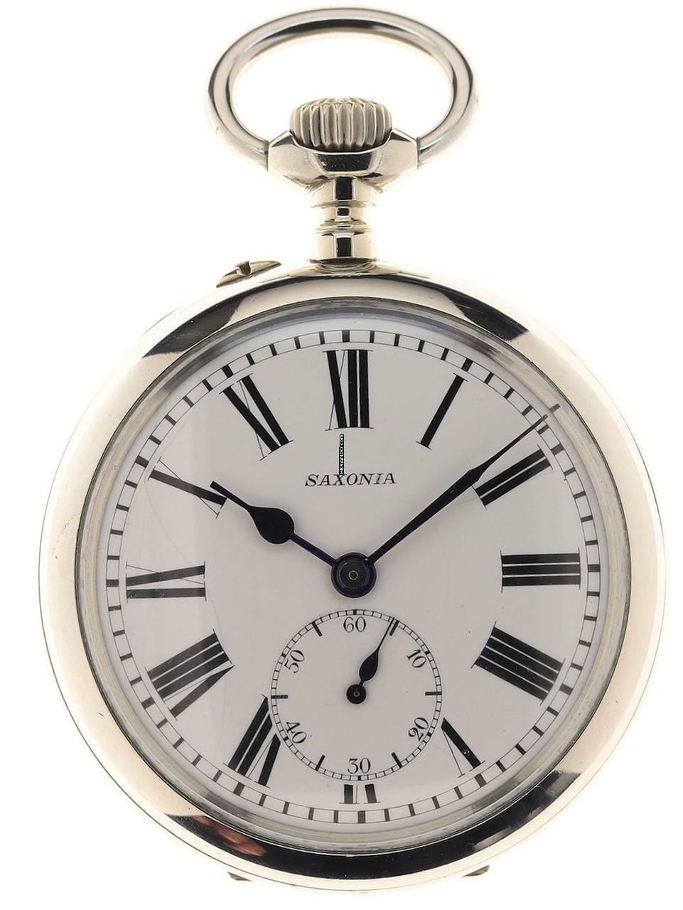 Saxonia Gents big open face Case Pocket Watch </h1>