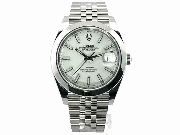 Rolex Datejust 41 Ref. 126300 Edelstahl Weiß Index Jubile-Band </h1> 