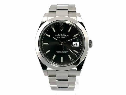  Rolex Datejust 41 Ref. 126300 Edelstahl Schwarz Index Oyster-Band </h1> 