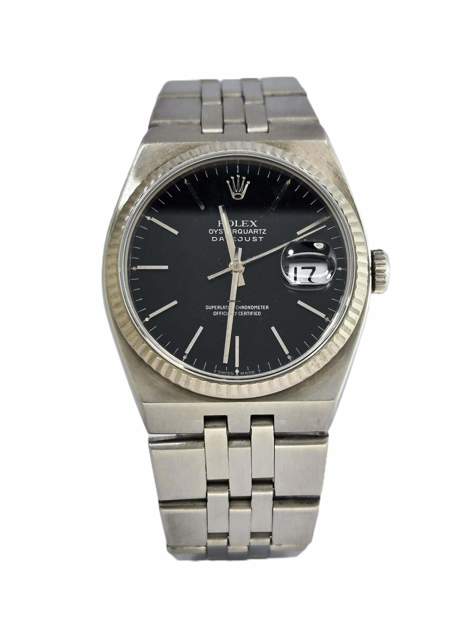 Rolex Datejust Oysterquartz rare black Dial 17014A