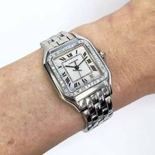 Thumbnail von Cartier Panthère 27mm Steel Watch 0.48TCW Diamond Watch </h1>