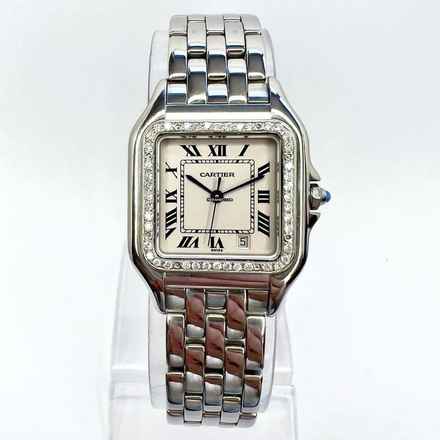  Cartier Panthère 27mm Steel Watch 0.48TCW Diamond Watch </h1> 