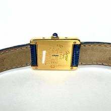 Thumbnail von Cartier Tank Quartz 21mm Goldplated Silver 0.65TCW Diamond Watch </h1>