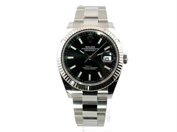  Rolex Datejust 41 Edelstahl Weißgold 126334 Schwarz Index </h1> 