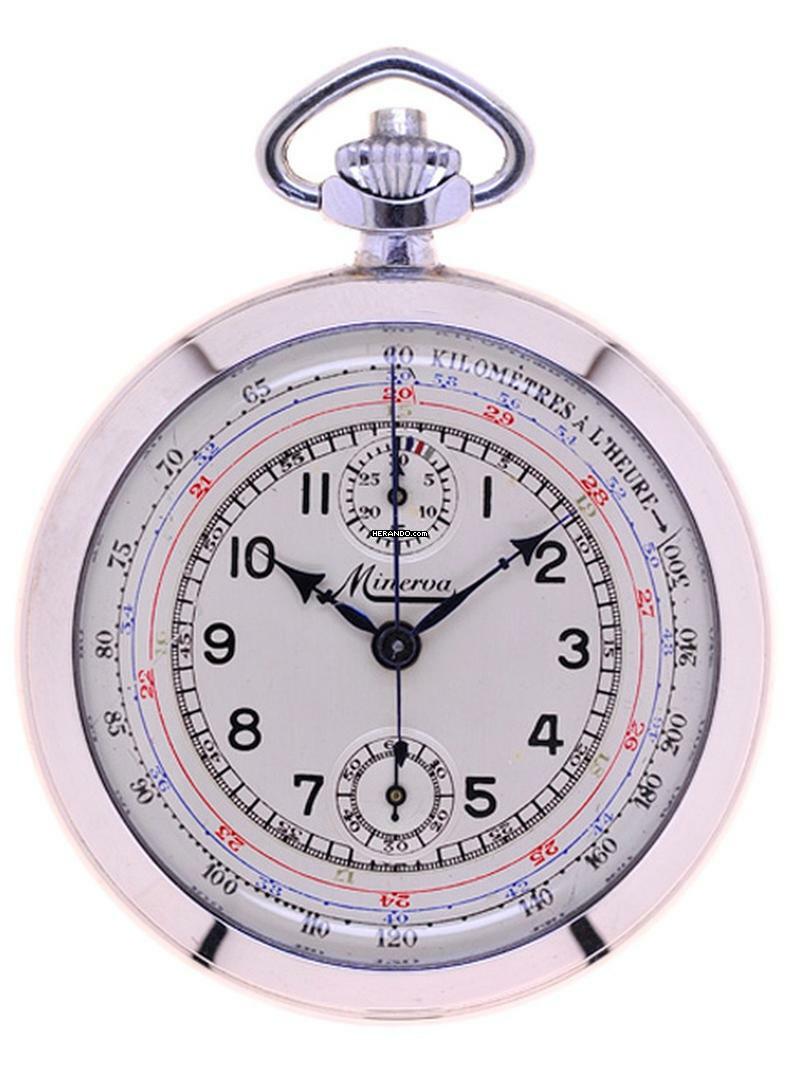 Minerva Mans Pocket Watch Chronograph </h1>