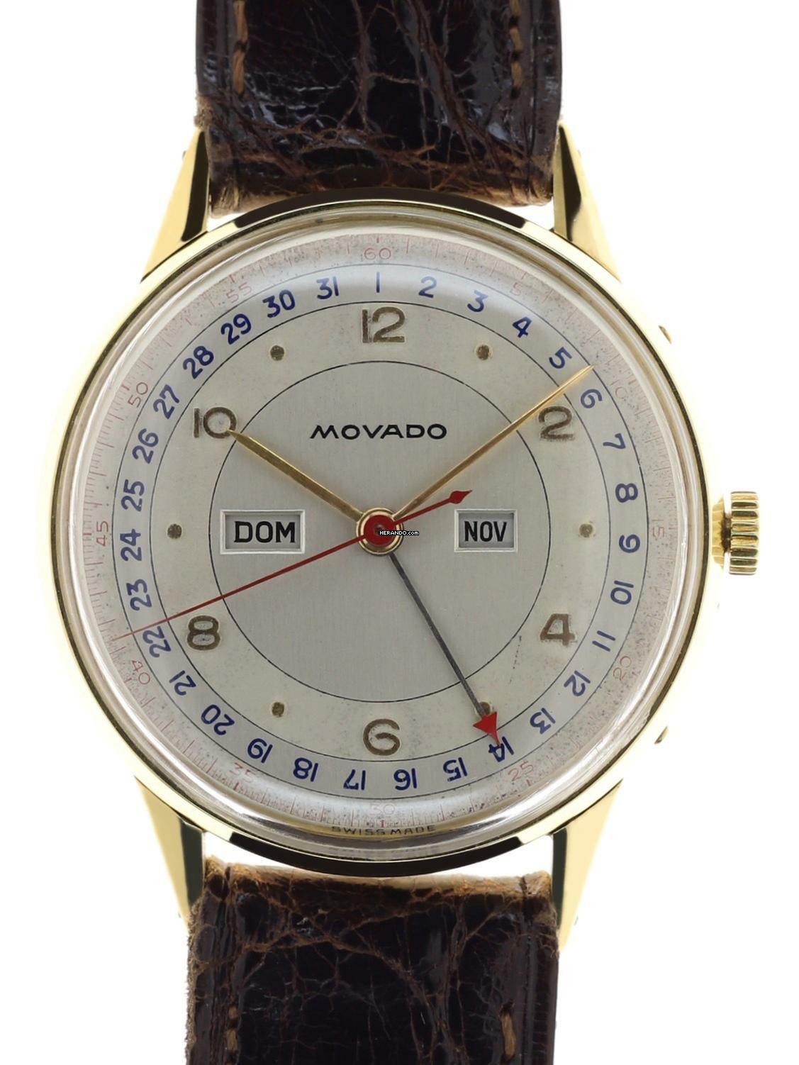 Movado Gents Calendar Wristwatch Triple Calendar </h1>