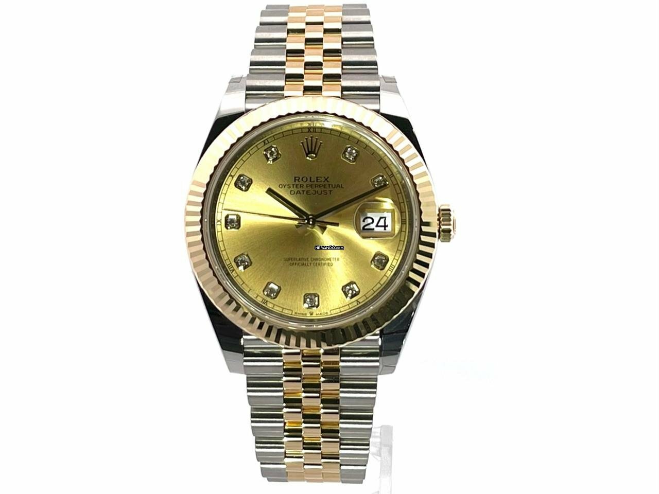 Rolex Datejust 41 Edelstahl Gelbgold 126333 Champagner DIA Jubile </h1>