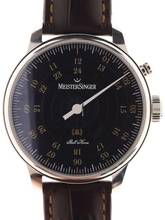 Thumbnail von Meistersinger Gents Single Hand Automatic Chiming Hour Wristwatch Bell Hora Black with Gold REF. BH0902G </h1>