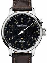 Thumbnail von Meistersinger Gents Single Hand Automatic Chiming Hour Wristwatch Bell Hora Black with Gold REF. BH0902G </h1>