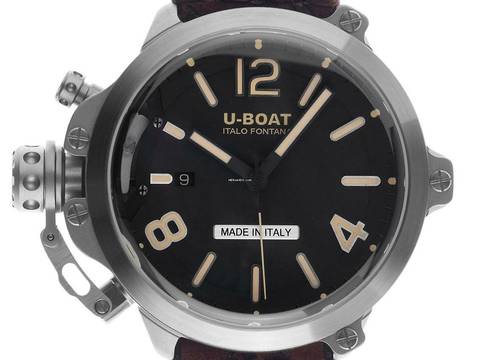  U-Boat Capsule Stahl Automatik Armband Leder Limitiert 50mm Ref.8807 Box&Pap. Full Set Neu 