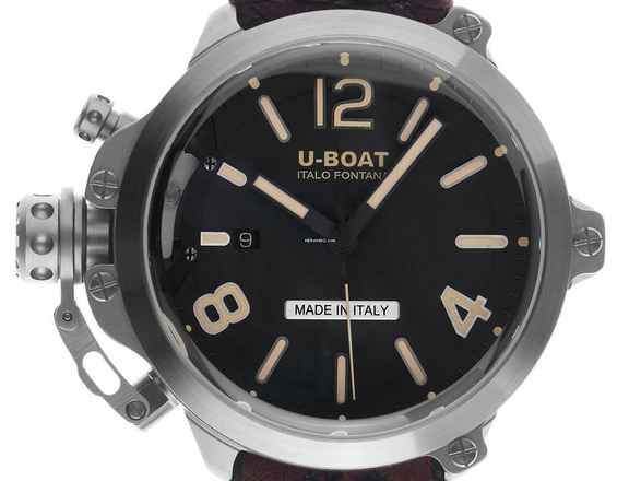  U-Boat Capsule Stahl Automatik Armband Leder Limitiert 50mm Ref.8807 Box&Pap. Full Set Neu 