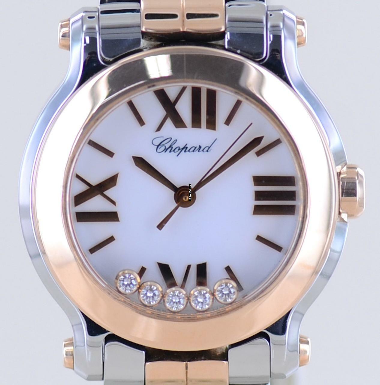 Chopard Happy Sport Flying Diamonds Stahl Roségold Lady Luxus </h1>