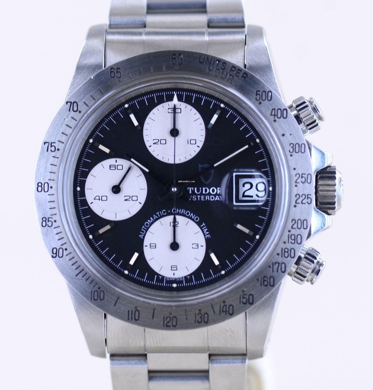 Tudor Oysterdate Big Block 94300 Panda Matte Dial Automatic Oysterband Chronograph Top </h1>