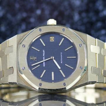  Audemars Piguet Royal Oak Jumbo 20th Anniversary - Yellow Gold - Black Dial - Full Revison - like New - 1993 